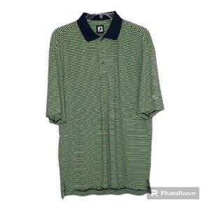 FootJoy FJ Shirt Men's L Golf Polo Lightweight Performance Striped